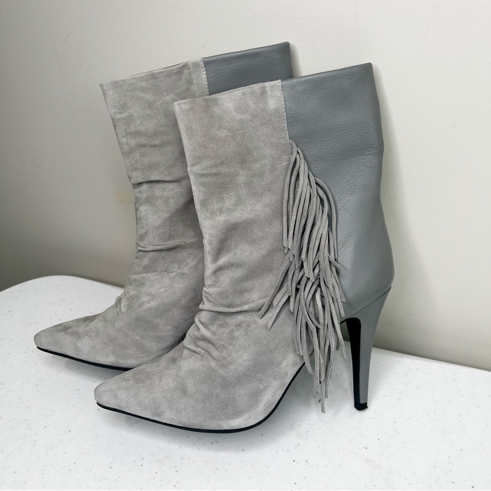 Raye Heeled Fringe Booties “Jessie”